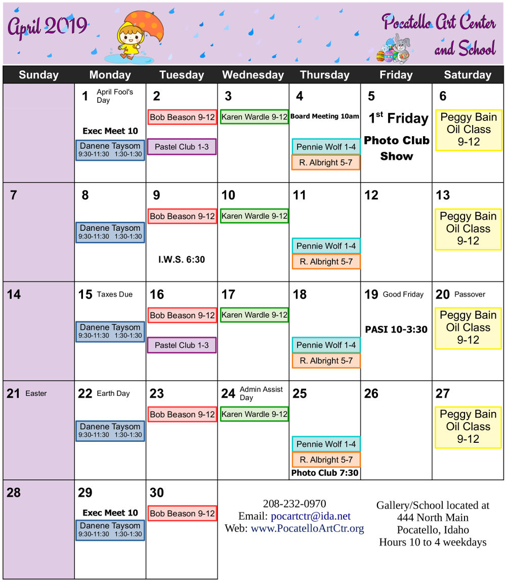 April Calendar