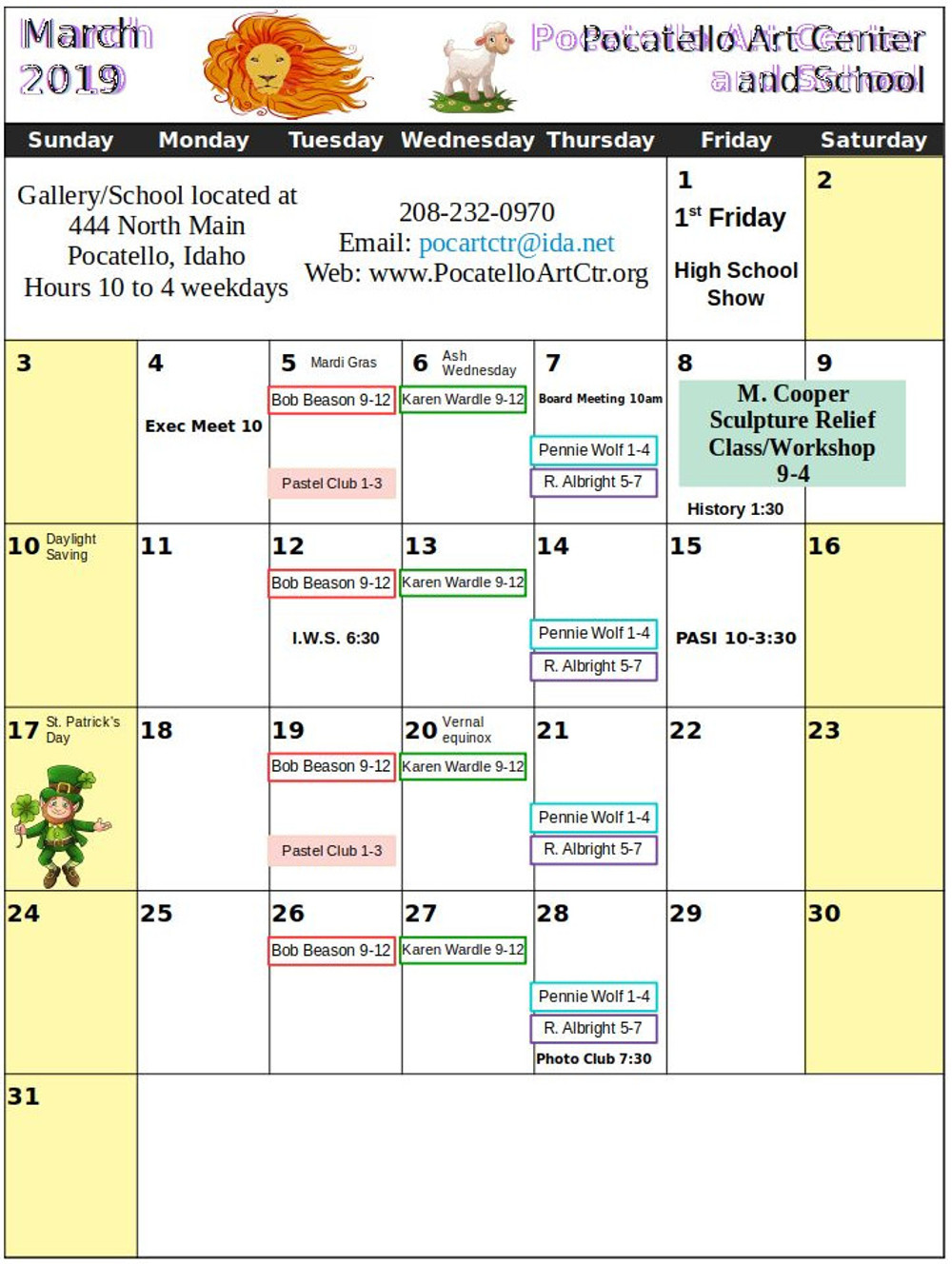 March Calendar